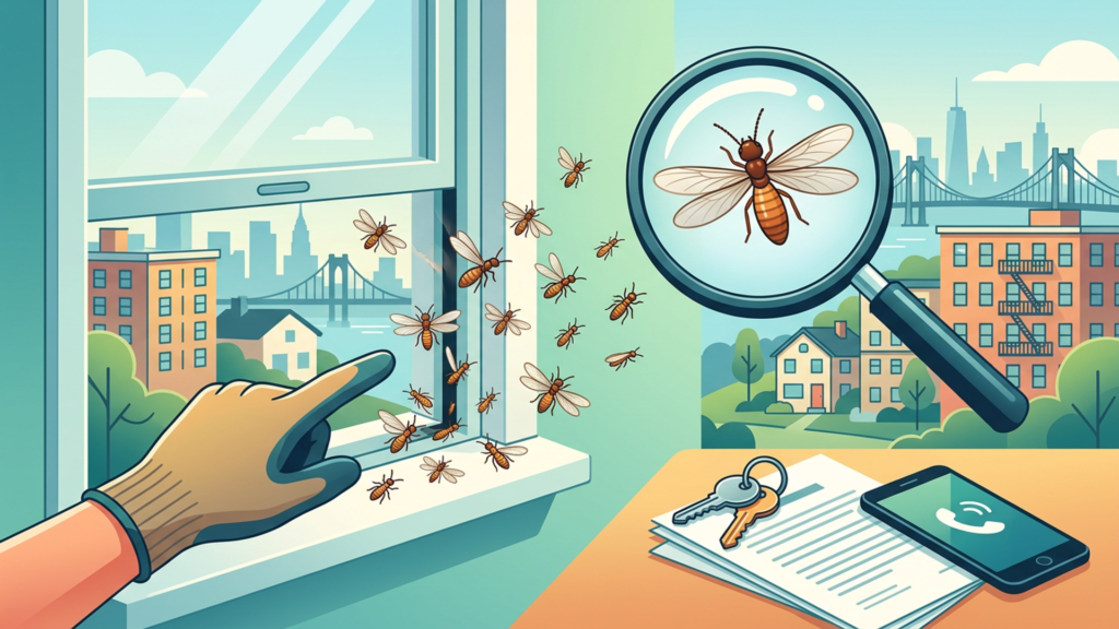 Flying termites swarming in a New York City apartment