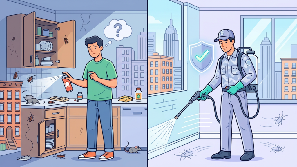 DIY vs professional pest control in New York City
