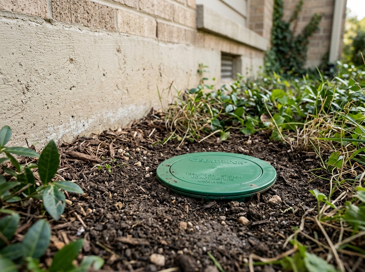 Termite bait system installation