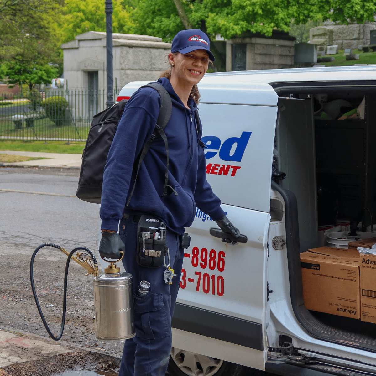 Technician performing Termite Treatment in New York City